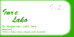 imre lako business card